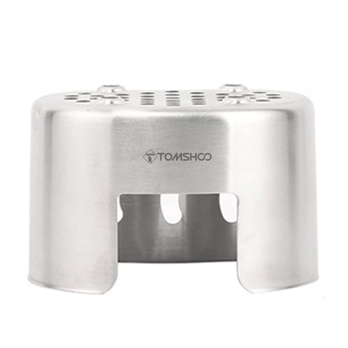 HUIOP Portable Stove, Stainless Steel Canteen Cup Stand for Wood Burning, Outdoor Camping Hiking Picnic BBQ