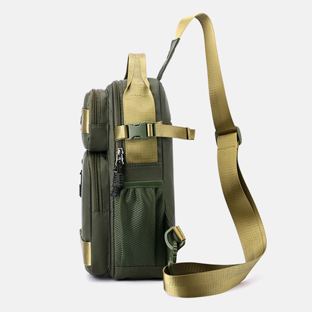 Aoyom Men's Crossbody Backpack Chest Bag Shoulder Bag Men's Camping Hiking Cycling Outdoor Travel Waterproof Bag (Grey)