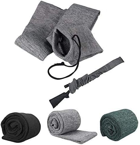 Yeahmart Silicone Treated Gun Sock 52" Rifle/Shotgun Shooting Oil Air Bag Slip Cover (1,3 and 6-Pack)