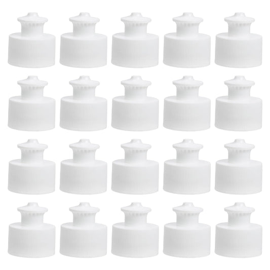 20Pcs 28mm Leak-Proof Sports Bottle Lids - Push-Pull Design for Gym & Outdoor Water Bottles