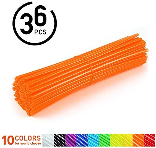 36 pcs Wheel Rim Spoke Covers, Keenso Motocross Rims Off Road Guard Wraps Kit Motorcycle Covers Wrap Decor Protector For Universal Motocross Dirt Bike(Green)