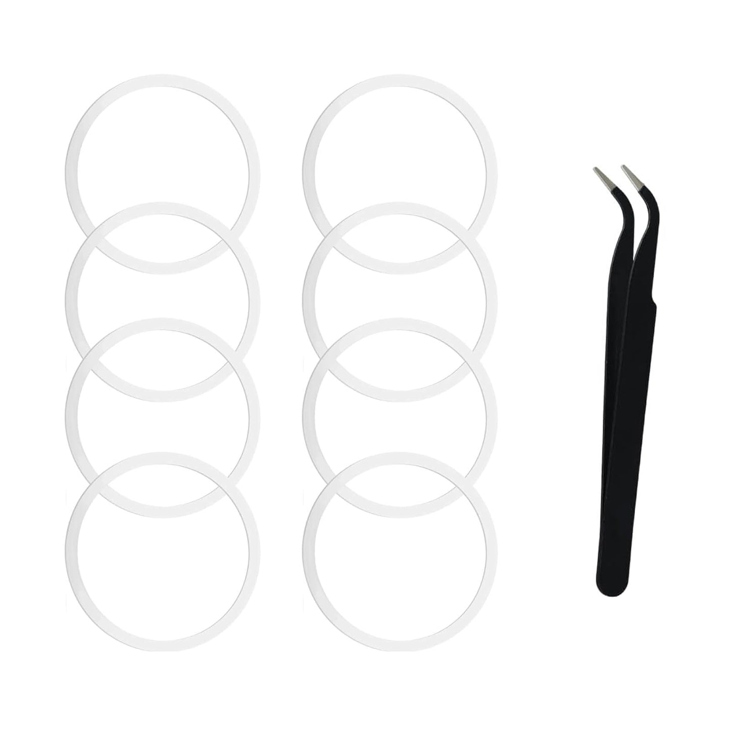 8 Pcs Replacement Gasket for Hydro Flask Wide Mouth Flip Lid Cap, for Hydro Gaskets Seals, Silicone Gasket O Ring for Water Bottle Lid, Rubber Seal Stoppers for Hydroflask Gasket Seal Rings+Tweezer