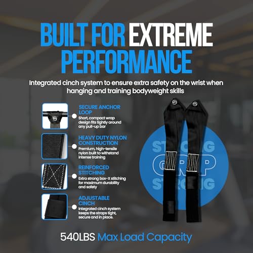Premium Nylon Suspension Trainer Straps for Full Body Workout, Support 540lbs