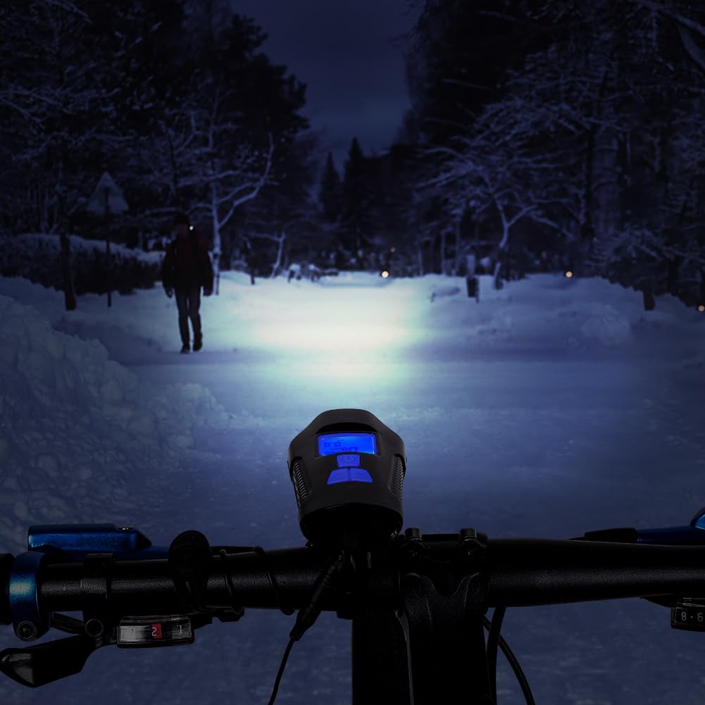 JahyShow Bike Headlight, USB Rechargeable Bike Light, Waterproof Bicycle Headlight with 5 Modes Bright Bike Lights Front and Back Mountain Bike Lights for Night Riding