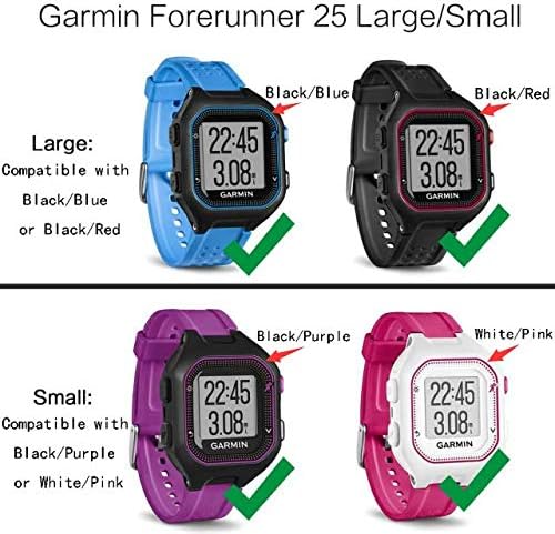 Band for Garmin Forerunner 25, Soft Silicone Replacement Watch Band Strap for Garmin Forerunner 25