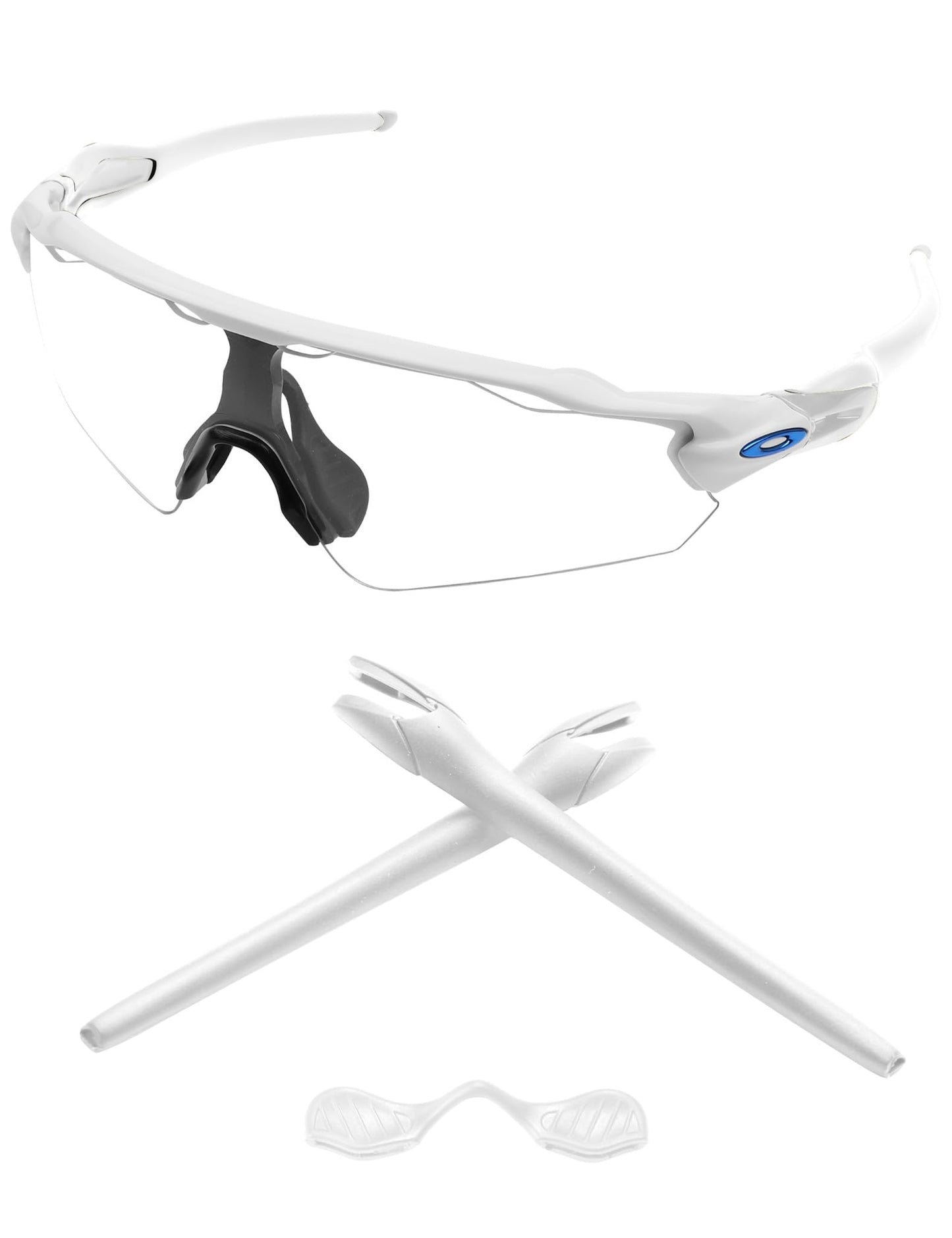 Eye Opening Stuff Replacement White Temples Arms For Oakley Radar EV OO9275 Sunglasses - White