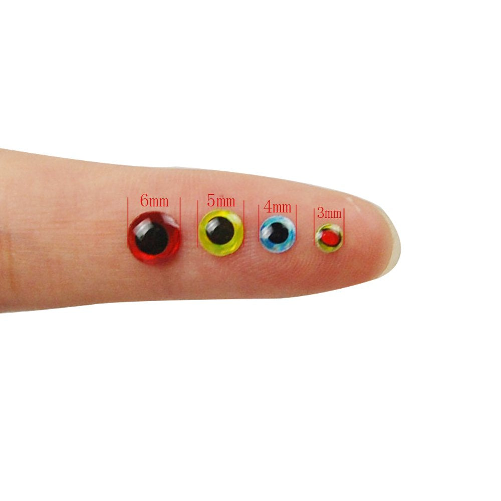 3D/4D Fishing Lure Eyes Realistic Holographic Fishing Eyes Lure Bait Making Kit Artificial Fish Eyes Fly Tying Making Streamers Lure Craft DIY Fishing Tool 183x4