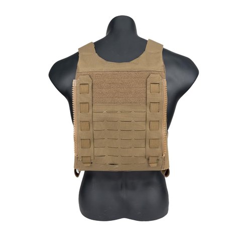 IDOGEAR SPORTS Tactical Back Panel MOLLE Zipper Kit Molle Zipper Strap with Expand Loading for Tactical Vest CPC JPC AVS (Coyote Brown)