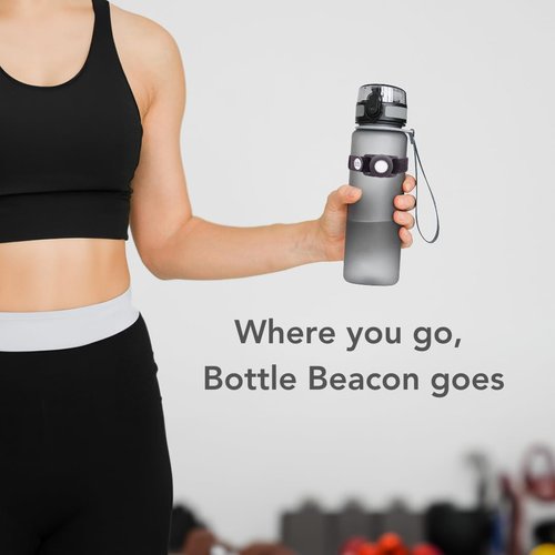 Bottle Beacon® Tracker Strap – Fits Stanley, Hydro Flask, Yeti & Nalgene | Durable Velcro Holder (Yellow)