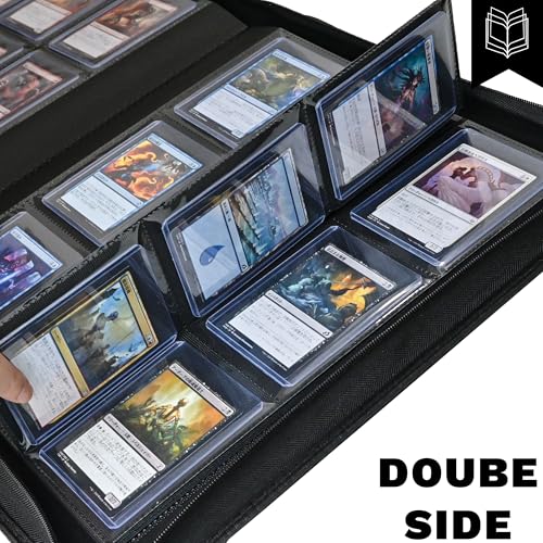 Sky Blue 9-Pocket Top Loader Binder Holds 324 Trading Cards, Durable Archival Safe