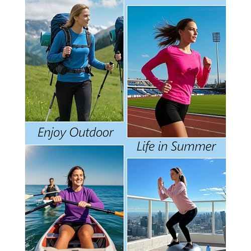 isnowood Women's Sun Protection Long Sleeve Shirts, UPF 50+ UV Swim Rash Guard Shirt, Lightweight Workout Hiking Running Tops