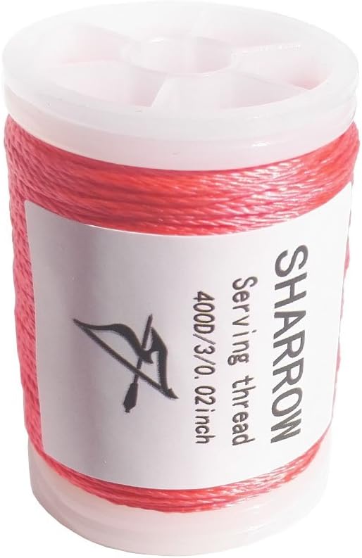 SHARROW 131 yard/120 m Archery Bow String Serving Thread Durable Nylon Bowstring Serving Thread for Compound Recurve Bow Tying Peep Sight Nock Point