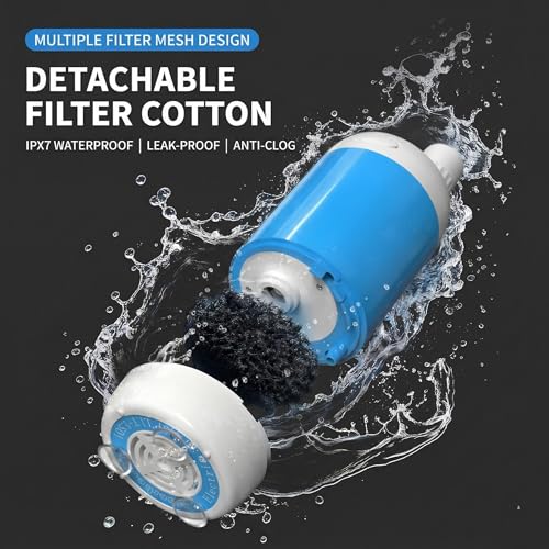 Portable Outdoor Shower System with Digital Display - Glacier Blue