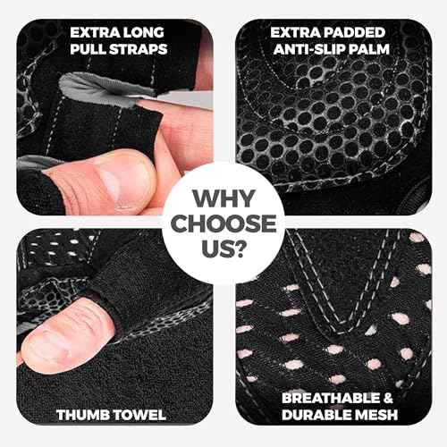 MhIL Workout Gloves for Men ? Comfortable Gym Gloves for Men with Enhanced Grip for Safety and Hand Protection ? Weight Lifting Protection with Wrist Wraps Support for Performance Boost and Style