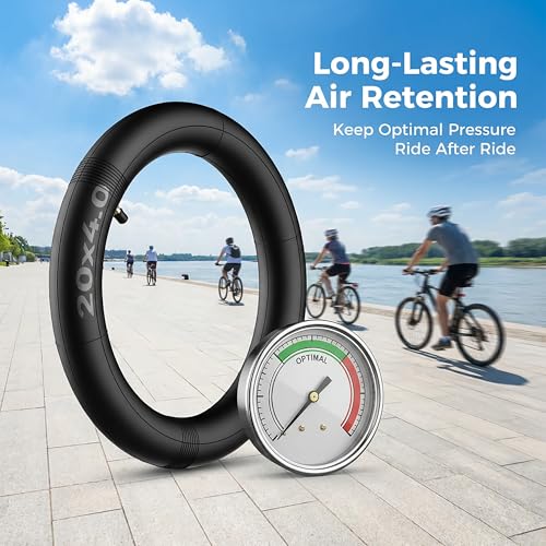 Black 20x4.0 Fat Tire Inner Tube 2 Pack for Electric Bikes - Heavy-Duty