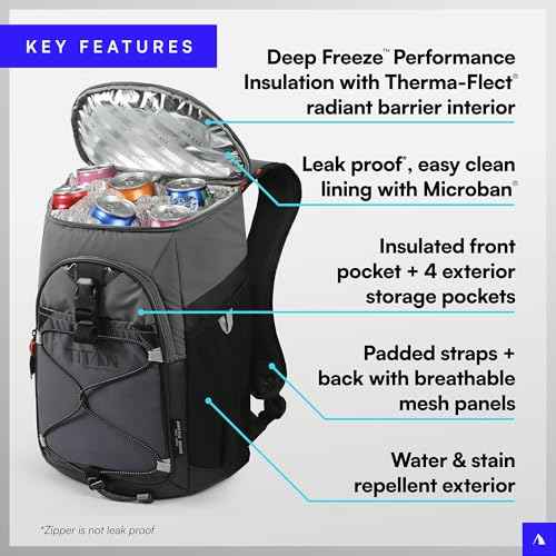 Titan by Arctic Zone Deep Freeze Backpack Cooler 24 Can