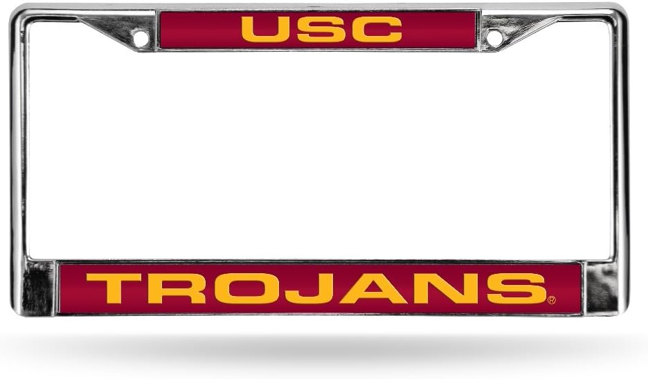 Rico Industries NCAA Unisex-Adult Laser Cut Inlaid Standard Chrome License Plate Frame