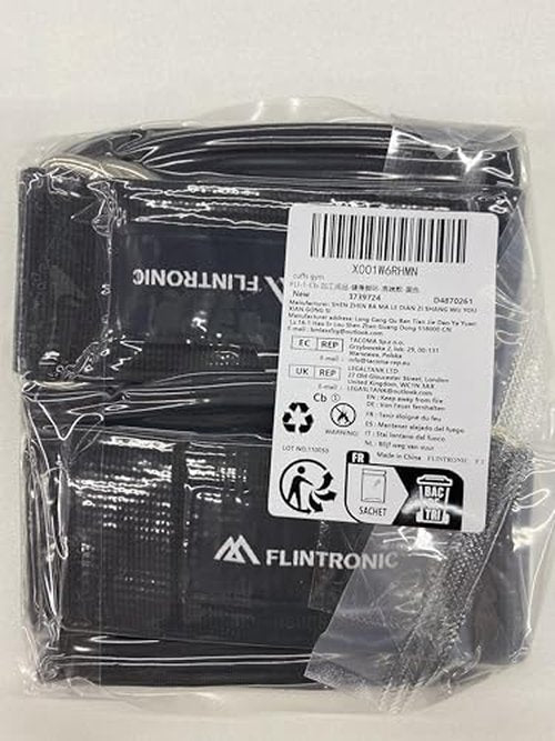 flintronic 2Pcs Ankle Straps for Cable Machine, Gym Cuffs with Double Stainless Steel D-Ring, Gym Ankle Cuff with Adjustable Neoprene Ve-lcro, Muscle Shaping for Men and Women - Black