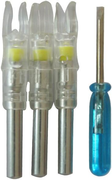 Automatically Lighted Led Nocks for Inner Diameter 6.3 mm Compound Bow Arrows GT Size Pack of 6