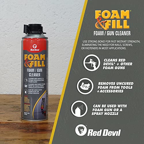 Red Devil 0921 Foam & Fill Foam Gun Cleaner, Clear, 12 Pack