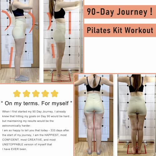 Gray Pilates Ring Kit with Adjustable Ankle & Wrist Weights, Resistance Bands, Ball for Home Workout
