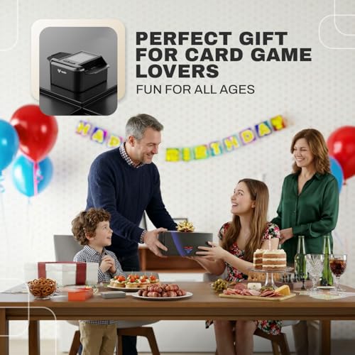 Automatic Card Shuffler for 1-2 Decks USB-C Rechargeable Black