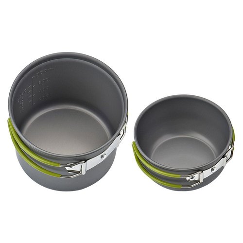 Senrob Compact Camping Cookware Set - Lightweight Backpacking Pots and Pans Kit for Camping, Hiking, Backpacking, Picnic and Other Outdoor Activities