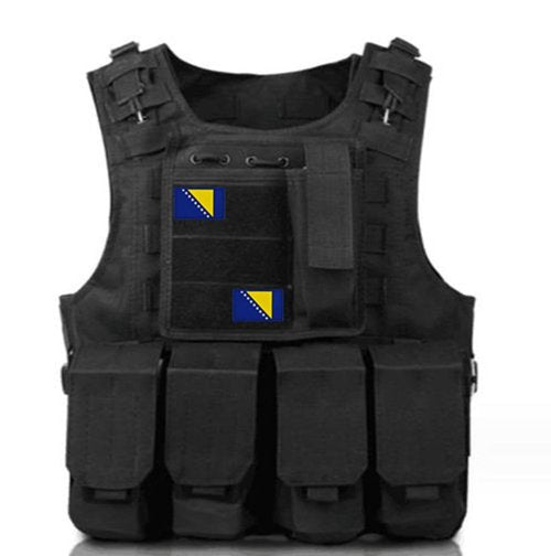 Ysmzzmsy 2 PCS Bosnia Flag Patch - PVC Hook and Loop Fastener Patch (Bosnia)