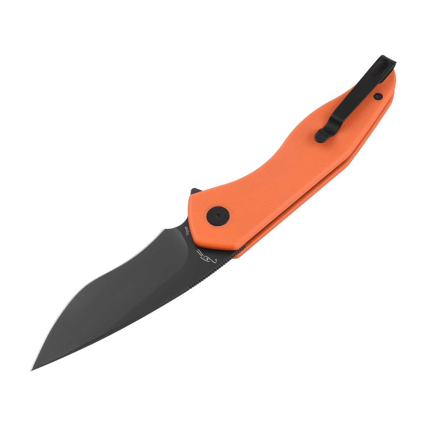 SHIELDON Viper Pocket Knife Black DLC Finish 154CM Steel Blade G10 Handle Nested Liner Lock Folding Knife Qualified for Outdoor Usage (Black Blade)