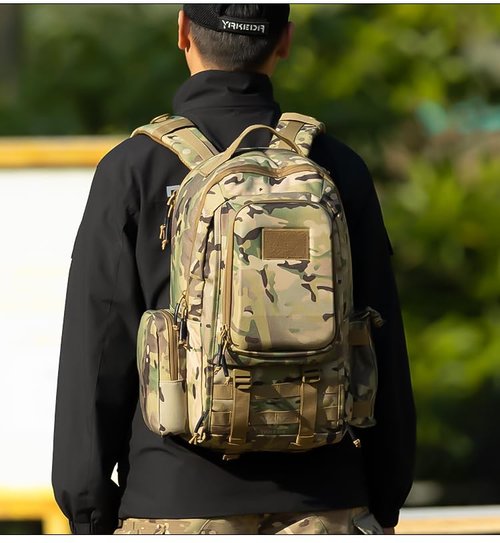 BOMTURN Great Tactical Backpack Military Men: 45L Army 3 Day Assault Bag Pack/CCW Bag/Molle Backpacks with Holster Waterproof