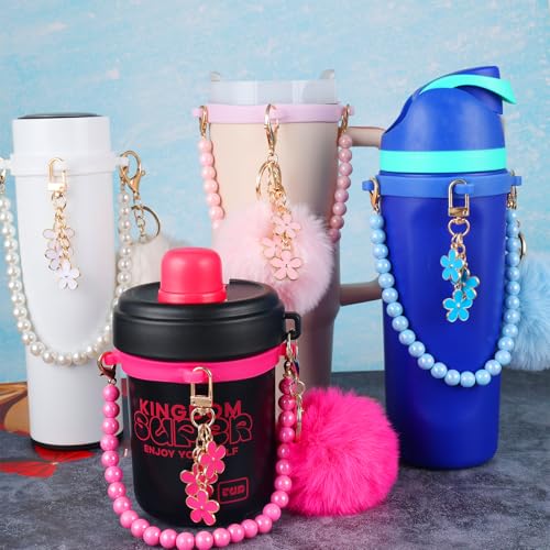 Pink Water Bottle Accessories Set for Owala & Stanley Cups - Ac-Pink