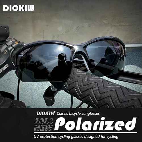 Sports Polarized Sunglasses for Men Cycling Running UV Protection Sun Glasses Lightweight Half Frame Goggles