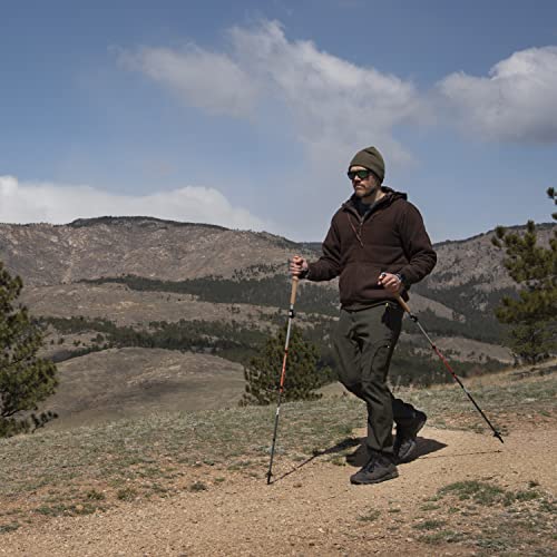 Terrain Alpha Vertex Carbon Trekking Poles, Walking and Hiking Sticks, Canyon Sunset