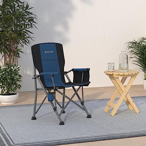 XGEAR Portable Camping Chair for Adults Outdoor Foldable Blue Variation