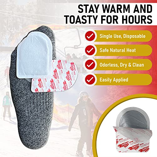 45 Pairs Toe Warmers - Up to 10 Hours Heat, Adhesive, Ultra Thin, All Natural - Sport Temp