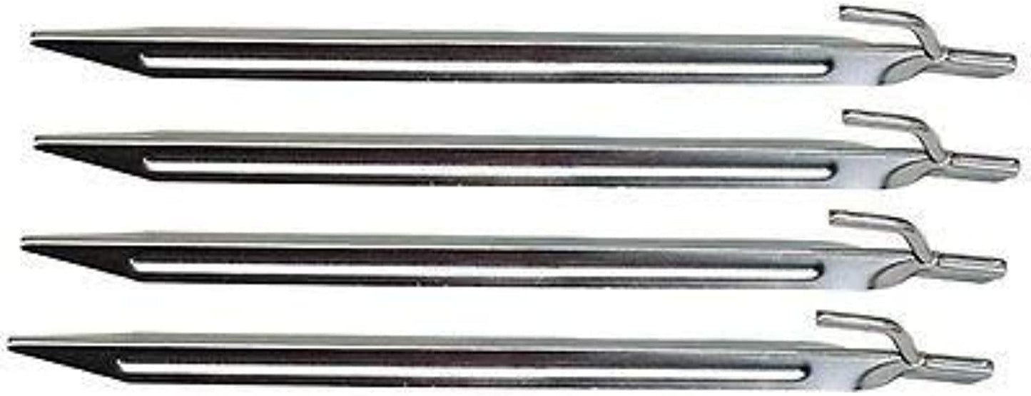 Coghlan's Heavy-Duty Steel Tent Stakes for Secure Camping, Galvanized Durable Outdoor Anchors, Ideal for Tents, Tarps, and Shelters in Hard or Soft Ground, 12" 4-Pack