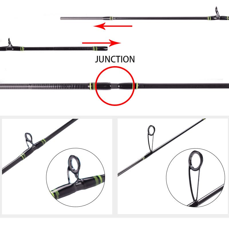 Ultralight Casting Spinning Rod with Carbon Fiber Hollow and Solid Tips - Freshwater Saltwater Fishing