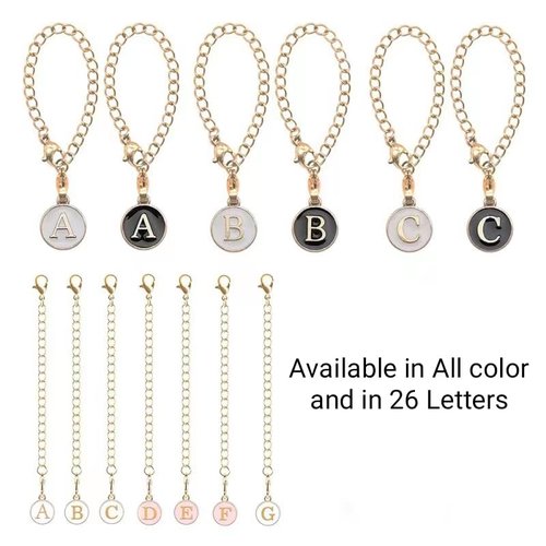 Charm Accessories for Stanley Cup, Name ID Letter Handle Charm For Stanley Tumbler, Initial Identification Charms Letter Charm Accessories for Stanley Tumbler(N,Pink Round)