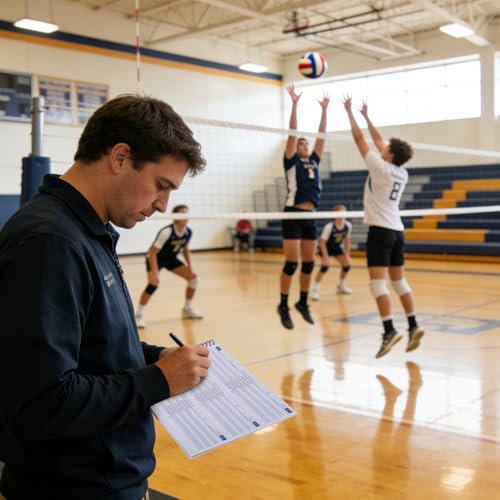 8.5x11 Inch Volleyball Scorebook 3 Pack - 30 Match Stats Book for Coaches & Teams