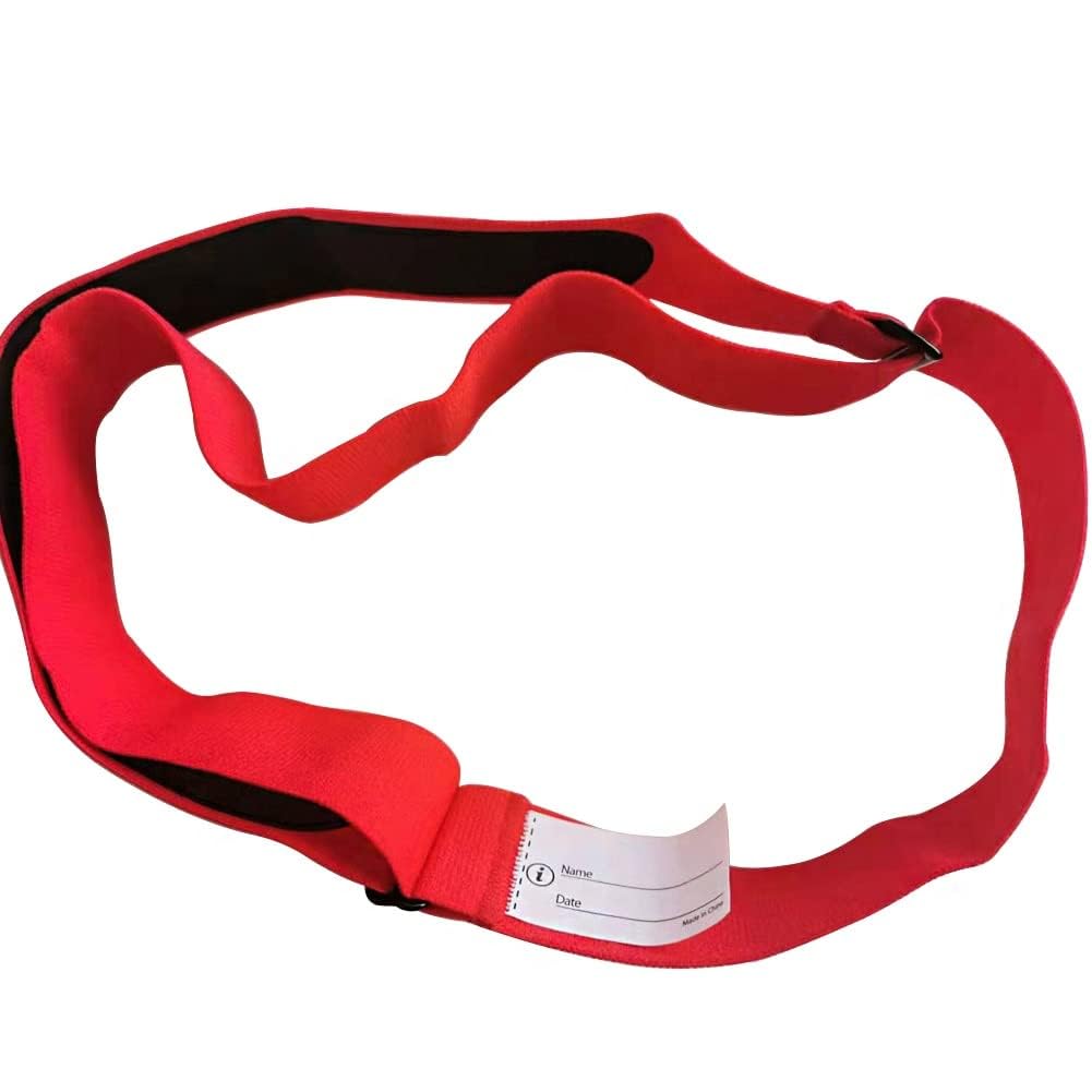 Rich Green Valley Heart Rate Monitor Chest Strap for myzone Replacement Strap Compatible with MYZONE MZ-3 MZ-1 Strap SweatProof & Waterproof Pro Chest Belt (Red, Medium)