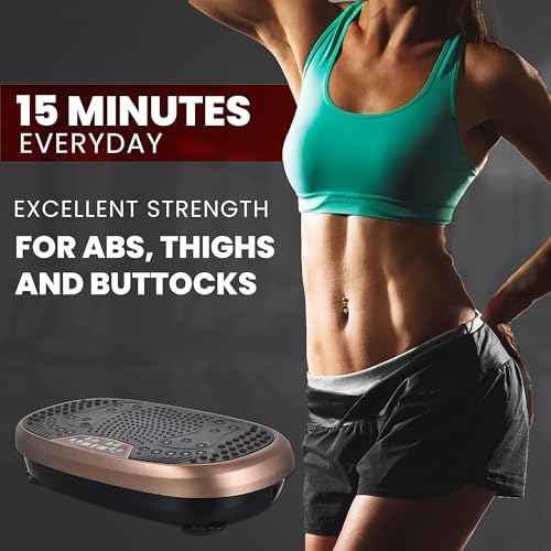 EILISON FitMaxx 3D XL Vibration Plate Exercise Machine - Whole Body Workout Vibration Platform w/Loop Bands - Lymphatic Drainage Machine for Weight Loss, Shaping, Wellness, Recovery