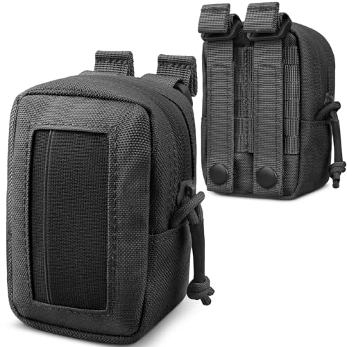 Police Duty Glove Holder Pouch with Molle System - Black