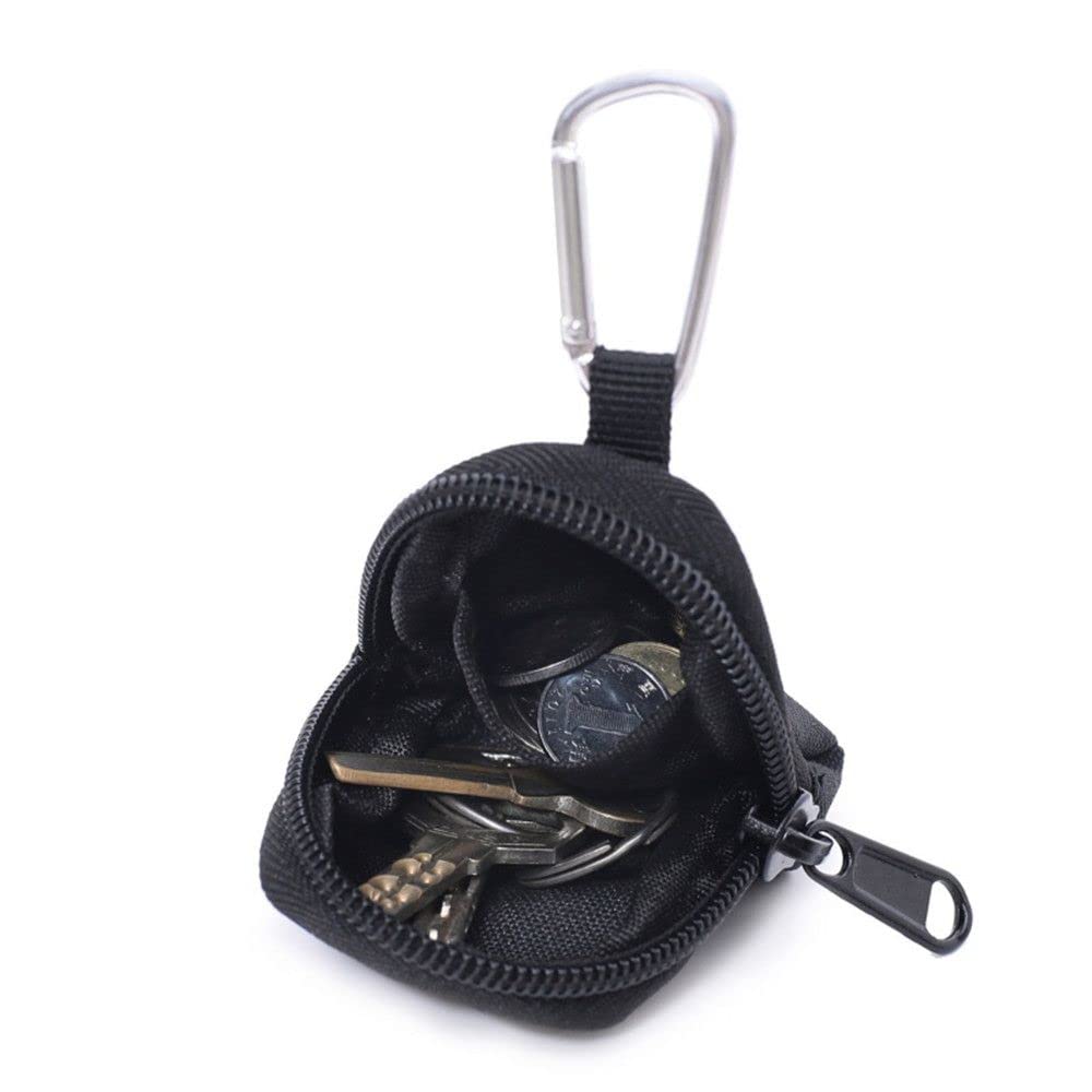 gofidin 2 Pack Waist Pack Outdoor EDC Molle Pouch Accessories Keychain Pouch Coin Pocket with Hook Zipper Key Earphone Holder Coin Wallet Purses