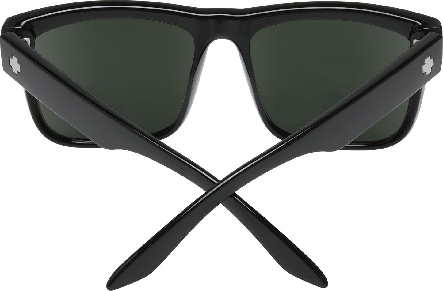 Spy Optic Discord Square Sunglasses for unisex-adult, Black/Happy Gray/Green, 57 mm