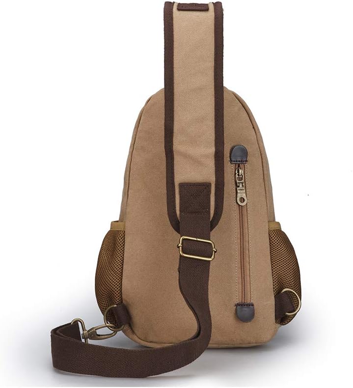 Sling Bag Pack Canvas Shoulder Sling Backpack Small Crossbody Chest Bag for ipad mini