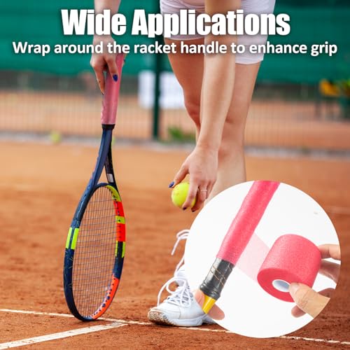 9 Rolls (108 Yards) Pre Wrap Athletic Tape - 9 Colors, 3rd Gen Prewrap for Hair Soccer, Athletic Sports Wrap Foam Underwrap for Headbands, Ankles, Wrists, Hands & Knees