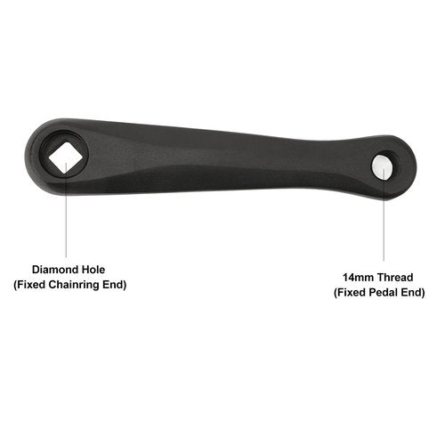Zunate Crank Arm Left, 152mm Aluminium Alloy Crank Arm Set, Pedal Crank Leg Replacement for Mountain Road Bike, Hole