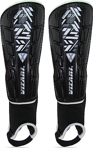 Kids Soccer Shin Guards Black XX Small - Adjustable Youth Protective Gear