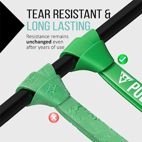 Resistance Bands Set with Door Anchor and Exercise Guide - Extra Light to Heavy, Pink, Red, Blue, Green