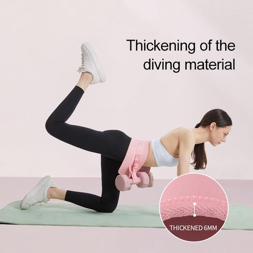 LIWEN NatureSlim Pink Adjustable Hip Thrust Belt, Anti-Slip Booty Belt for Women, Easy to Use with Dumbbells & Kettlebells, Home & Gym Use, Adults